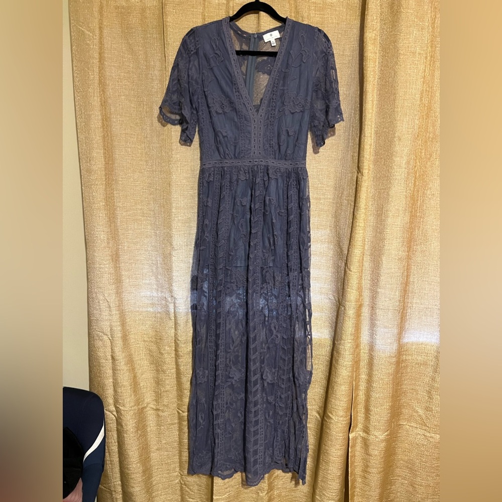 Blue lace dress